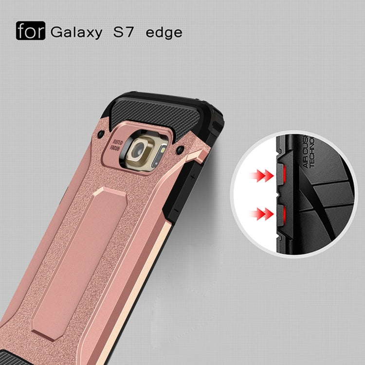 For Galaxy S7 Edge / G935 Tough Armor TPU + PC Combination Case (Rose Gold)