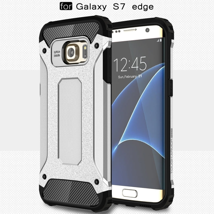 For Galaxy S7 Edge / G935 Tough Armor TPU + PC Combination Case (Silver)