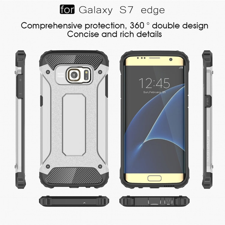 For Galaxy S7 Edge / G935 Tough Armor TPU + PC Combination Case (Silver)