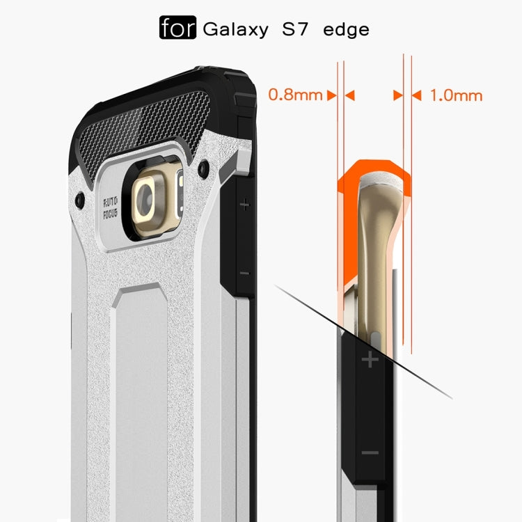 For Galaxy S7 Edge / G935 Tough Armor TPU + PC Combination Case (Silver)