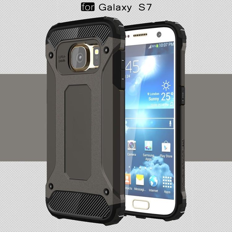 For Galaxy S7 / G930 Tough Armor TPU + PC Combination Case (Black)