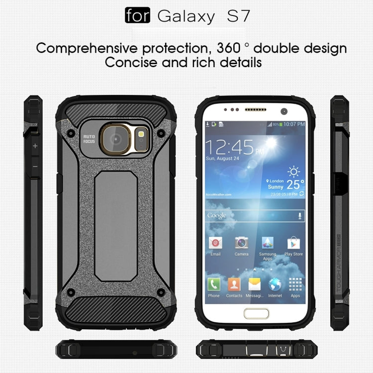 For Galaxy S7 / G930 Tough Armor TPU + PC Combination Case (Black)