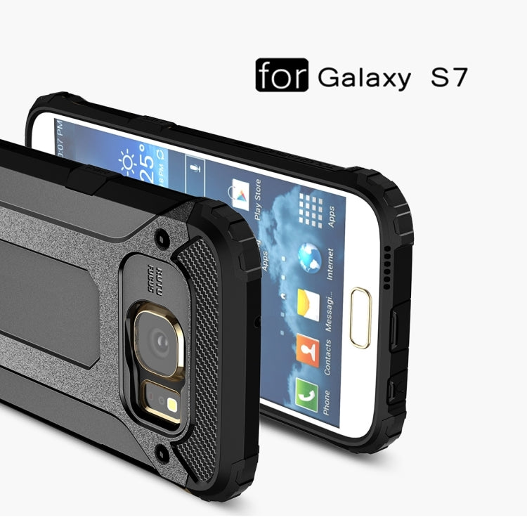 For Galaxy S7 / G930 Tough Armor TPU + PC Combination Case (Black)