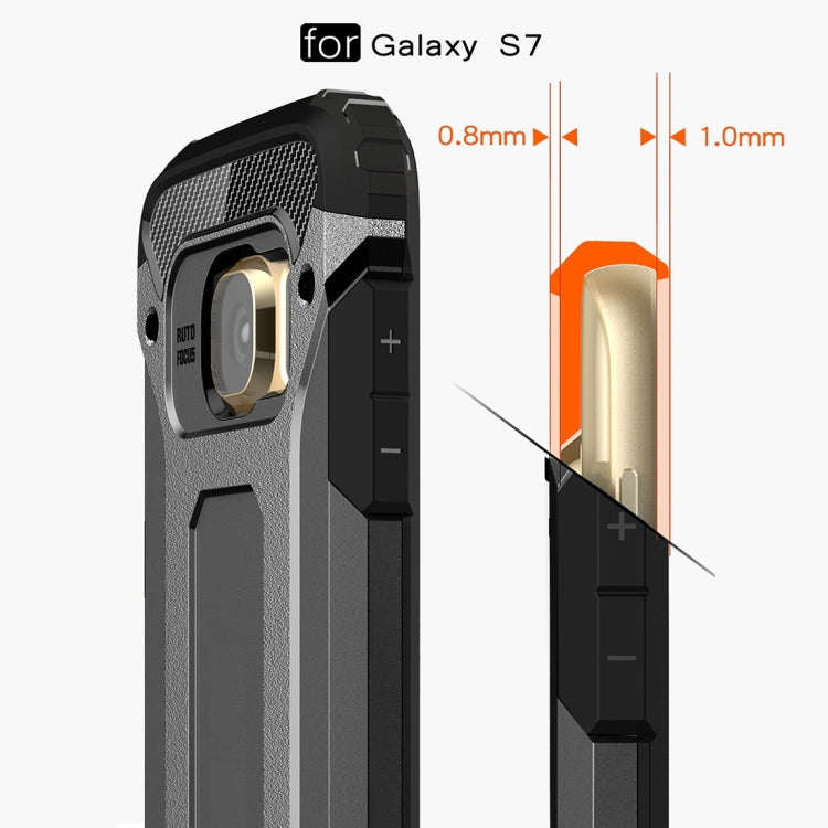 For Galaxy S7 / G930 Tough Armor TPU + PC Combination Case (Black)