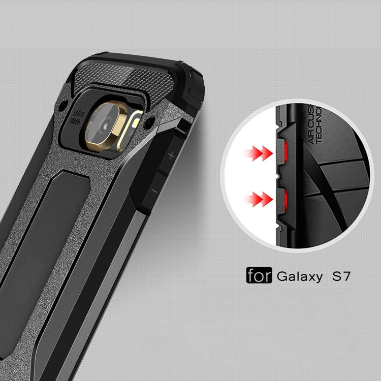 For Galaxy S7 / G930 Tough Armor TPU + PC Combination Case (Black)