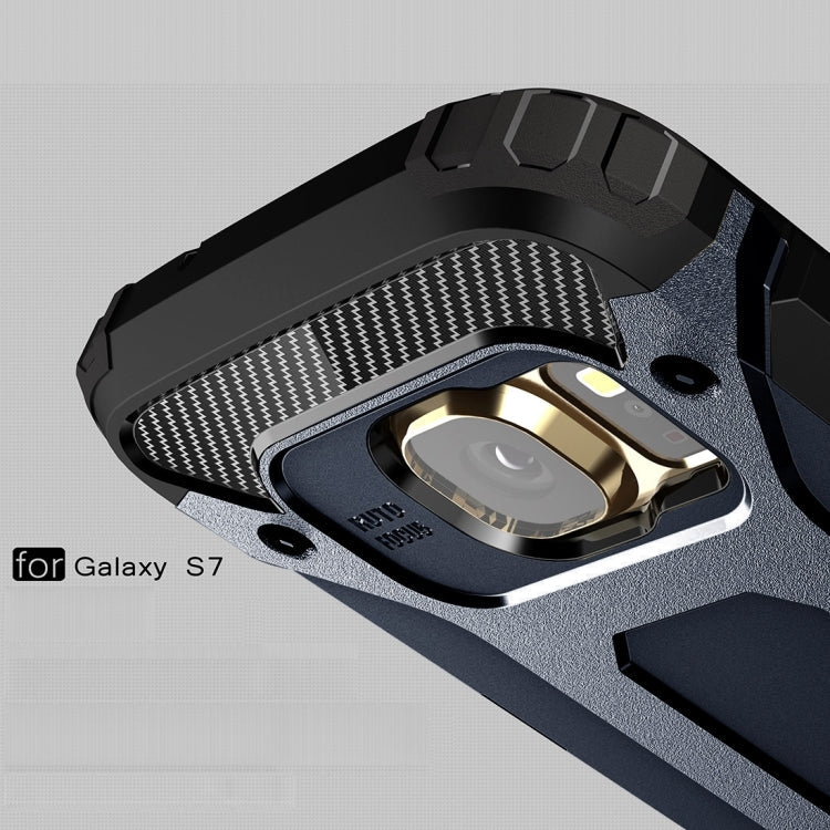 For Galaxy S7 / G930 Tough Armor TPU + PC Combination Case (Dark Blue)