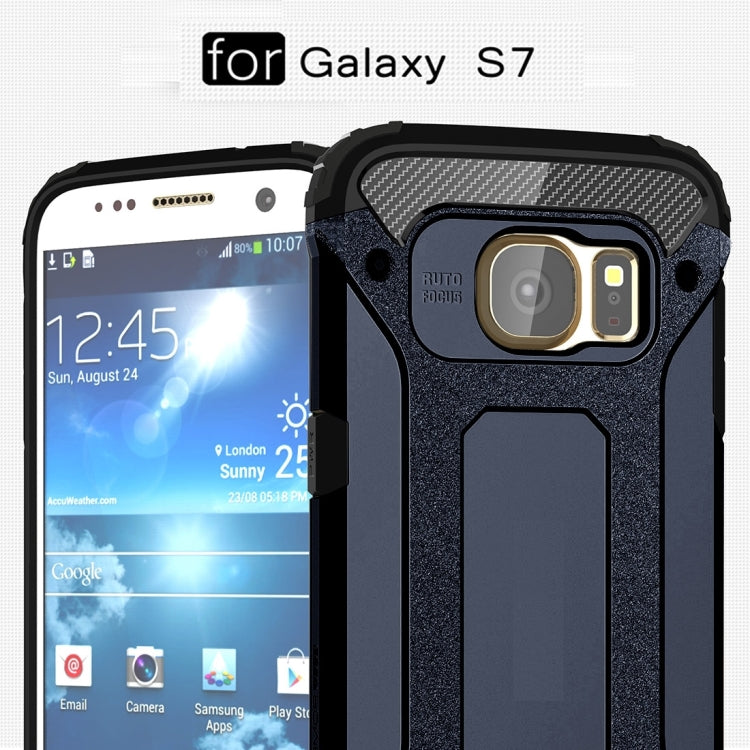 For Galaxy S7 / G930 Tough Armor TPU + PC Combination Case (Dark Blue)