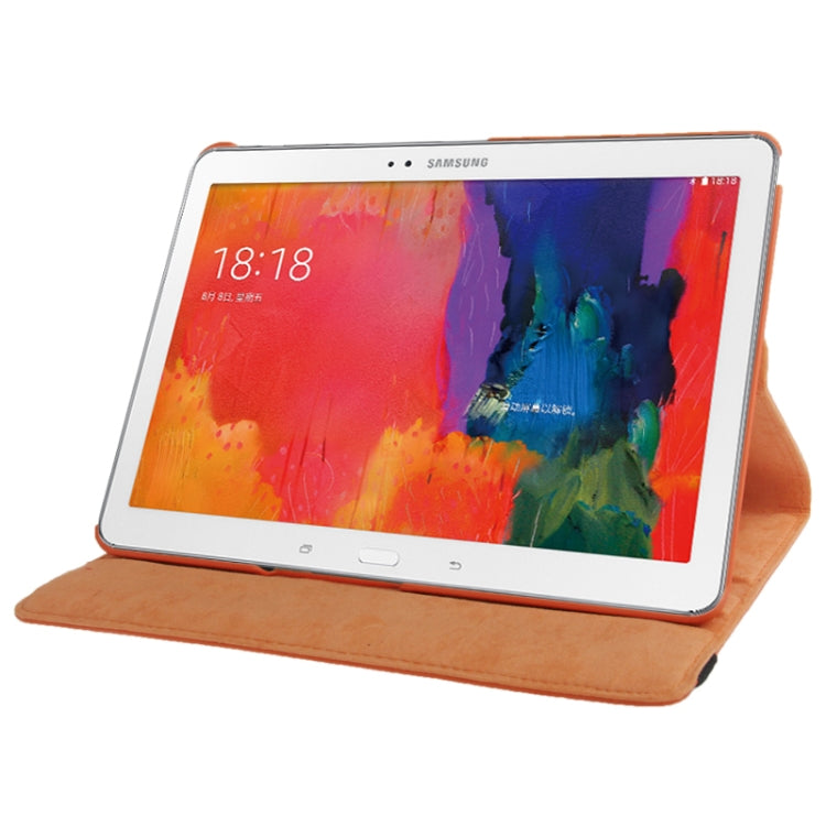 360 Degree Rotatable Litchi Texture Leather Case with 2-angle Viewing Holder for Galaxy Tab Pro 10.1 / T520(Orange)
