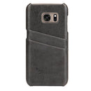 For Galaxy S7 / G930 Oil Wax Texture Leather Back Cover Case with Card Slots (Grey)