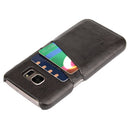 For Galaxy S7 / G930 Oil Wax Texture Leather Back Cover Case with Card Slots (Grey)