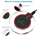 FANTASY Wireless Charger For iPhone 8 / 8 Plus / X & All QI Standard Compatible Devices Galaxy S5 / S4 / Note 4 / 3, etc(Black)