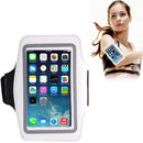 Universal PU Sports Armband Case with Earphone Hole for iPhone 7 / iPhone 6 / Galaxy S IV / i9500 / S III / i9300(White)
