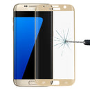 For Galaxy S7 Edge / G935 0.26mm 9H Surface Hardness 3D Explosion-proof Colorized Silk-screen Tempered Glass Full Screen Film(Gold)