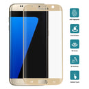 For Galaxy S7 Edge / G935 0.26mm 9H Surface Hardness 3D Explosion-proof Colorized Silk-screen Tempered Glass Full Screen Film(Gold)