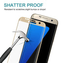 For Galaxy S7 Edge / G935 0.26mm 9H Surface Hardness 3D Explosion-proof Colorized Silk-screen Tempered Glass Full Screen Film(Gold)