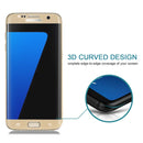 For Galaxy S7 Edge / G935 0.26mm 9H Surface Hardness 3D Explosion-proof Colorized Silk-screen Tempered Glass Full Screen Film(Gold)
