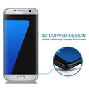 For Galaxy S7 Edge / G935 0.26mm 9H Surface Hardness 3D Explosion-proof Colorized Silk-screen Tempered Glass Full Screen Film(Transparent)