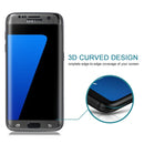 For Galaxy S7 Edge / G935 0.26mm 9H Surface Hardness Explosion-proof Colorized Electroplating Tempered Glass Full Screen Film(Black)