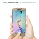 LOPURS 0.2mm 9H Surface Hardness 3D Curved Surface Full Screen Cover Explosion-proof Tempered Glass Film for Galaxy S6 edge(Gold)