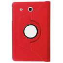 Litchi Texture Horizontal Flip Solid Color Leather Case with 360 Degrees Rotation Holder for Galaxy Tab E 9.6 / T560 / T561(Red)