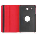 Litchi Texture Horizontal Flip Solid Color Leather Case with 360 Degrees Rotation Holder for Galaxy Tab E 9.6 / T560 / T561(Red)