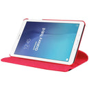 Litchi Texture Horizontal Flip Solid Color Leather Case with 360 Degrees Rotation Holder for Galaxy Tab E 9.6 / T560 / T561(Red)