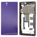 Middle Board + Battery Back Cover for Sony L36H (Purple)