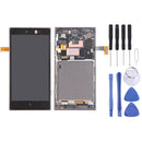 LCD Screen and Digitizer Full Assembly with Frame for Nokia Lumia 830(Black)