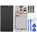 LCD Screen and Digitizer Full Assembly with Frame for Nokia Lumia 830(Silver)