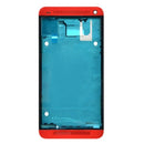 Front Housing LCD Frame Bezel Plate for HTC One M7 / 801e(Red)