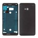 Full Housing Cover (Front Housing LCD Frame Bezel Plate + Back Cover) for HTC One M7 / 801e(Black)