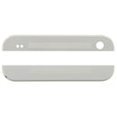 Front Upper Top + Lower Bottom Glass Lens Cover & Adhesive for HTC One / M7(White)