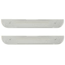 Front Upper Top + Lower Bottom Glass Lens Cover & Adhesive for HTC One / M7(White)