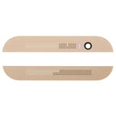 Front Upper Top + Lower Bottom Glass Lens Cover & Adhesive for HTC One M8(Gold)