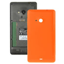 Bright Surface Solid Color Plastic Battery Back Cover for Microsoft Lumia 535(Orange)