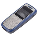 Full Housing Cover (Front Cover + Middle Frame Bezel + Battery Back Cover) for Nokia 1200 / 1208 / 1209(Blue)