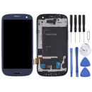 Original LCD Screen and Digitizer Full Assembly with Frame for Samsung Galaxy SIII / i9300(Blue)