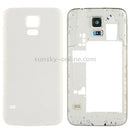 OEM Version LCD Middle Board (Dual Card Version) with Button Cable & Back Cover , for Galaxy S5 / G900(White)