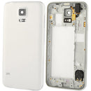 Original LCD Middle Board (Dual Card Version) with Button Cable & Back Cover , for Galaxy S5 / G900(White)