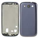 Full Housing LCD Frame Bezel Plate + Back Cover for Galaxy S III / i747(Blue)