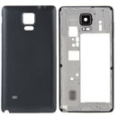 Full Housing Cover (Middle Frame Bezel Back Plate Housing Camera Lens Panel + Battery Back Cover ) for Galaxy Note 4 / N910F(Black)