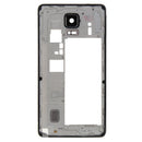 Middle Frame Bezel Back Plate Housing Camera Lens Panel with Speaker Ringer Buzzer and Earphone Hole for Galaxy Note 4 / N910V(Black)