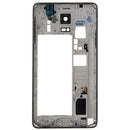 Middle Frame Bezel Back Plate Housing Camera Lens Panel with Speaker Ringer Buzzer and Earphone Hole for Galaxy Note 4 / N910V(Black)