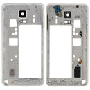 Middle Frame Bezel Back Plate Housing Camera Lens Panel with Speaker Ringer Buzzer and Earphone Hole for Galaxy Note 4 / N910V(White)