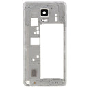 Middle Frame Bezel Back Plate Housing Camera Lens Panel with Speaker Ringer Buzzer and Earphone Hole for Galaxy Note 4 / N910V(White)