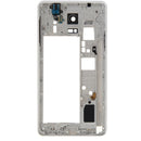 Middle Frame Bezel Back Plate Housing Camera Lens Panel with Speaker Ringer Buzzer and Earphone Hole for Galaxy Note 4 / N910V(White)
