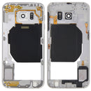 Back Plate Housing Camera Lens Panel with Side Keys and Speaker Ringer Buzzer for Galaxy S6 / G920F(White)