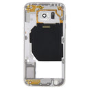 Back Plate Housing Camera Lens Panel with Side Keys and Speaker Ringer Buzzer for Galaxy S6 / G920F(White)