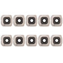 10 PCS Camera Lens Cover with Sticker for Galaxy S6 Edge / G925(Gold)