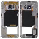 Back Plate Housing Camera Lens Panel with Side Keys and Speaker Ringer Buzzer for Galaxy S6 Edge / G925(Grey)